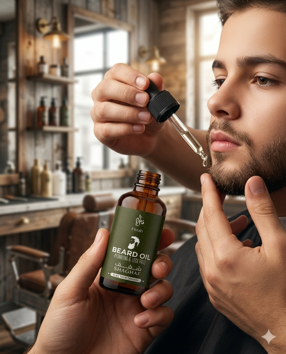 Fitrah beard oil application